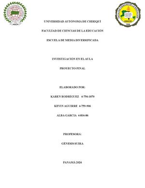 Investigación En El aula Proyectofinal