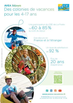 Affichette AVEA Séjours