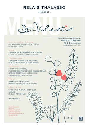 2026 Restaurant Atalante Menu St Valentin Idr