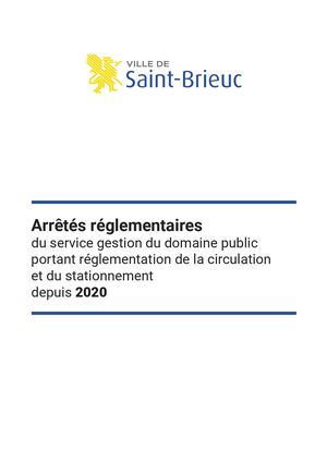 Arrêtés voirie Réglementation De La Circulation Et Du Stationnement