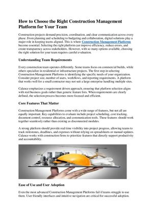 How To Choose The Right Construction Management Platform For Your Team