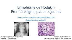 RR LYMPHOME EST 2026 :Actualités Thérapeutiques Dans La Maladie De Hodgkin Focus Sur La Prise En Charge Du Sujet Jeune E Tchernonog