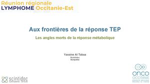 RR LYMPHOME EST 2026 : Aux Frontières De L’interprétation Tep Les Angles Morts De La Réponse Tep - Y.Al Tabaa