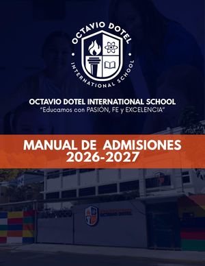 Manual de Admisiones Octavio Dotel International School 2026-2027