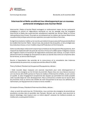 251125 Cp Intermarche Netto Partenariat Strategique Avec Auchan Retail