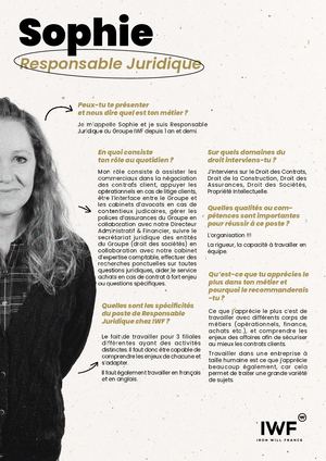 Interview Sophie - Resp Juridique IWF