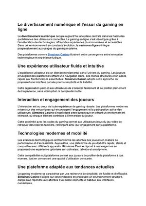 Le divertissement numérique et l’essor du gaming en ligne