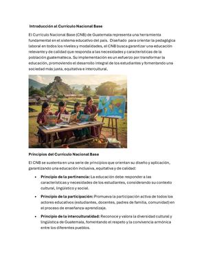 Introducción Al Currículo Nacional Base