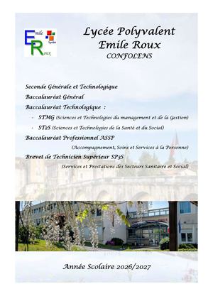 Plaquette LPO Emile Roux- 2026 2027