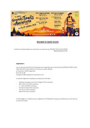 Règlement De Course GTA2026