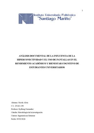 000 Proyecto De Investigacion Analisis Documental Nicole Alvia