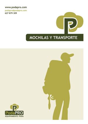 13 Mochilas y Transporte, Sacos y Bolsas Portaherramientas Poda