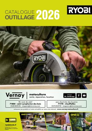 Catalogue Outillage Ryobi 2026