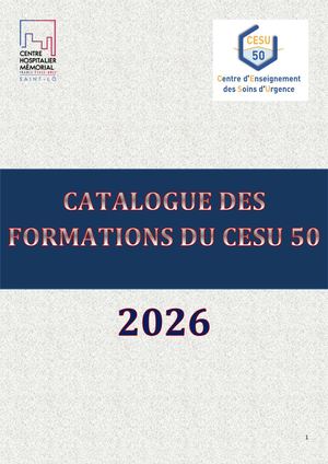 CESU CH Saint-Lô - Catalogue Formations 2024