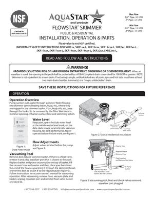 Concrete Skimmer Instructions NSF 50 - IN043 042123