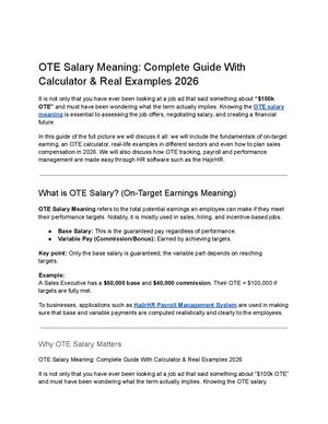 OTE Salary Meaning: Complete Guide 2026