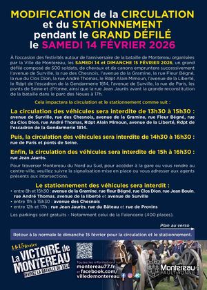 Montereau Napoléon - plan de circulation 2026