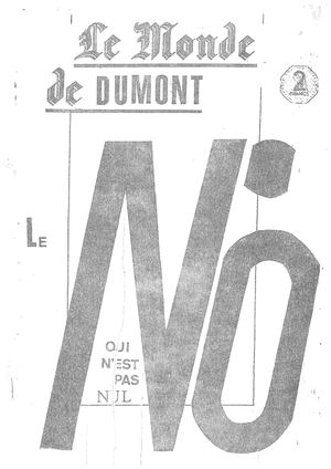 Le Monde de Dumont numéro zéro
