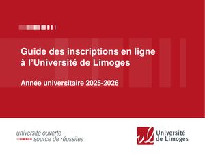 Guide Des Inscriptions En Ligne Ul 2025 2026 Vf050925