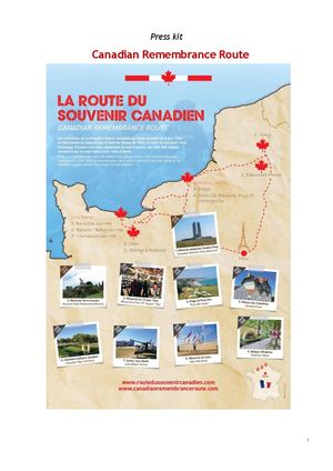 Canadian Remembrance Route Press Kit
