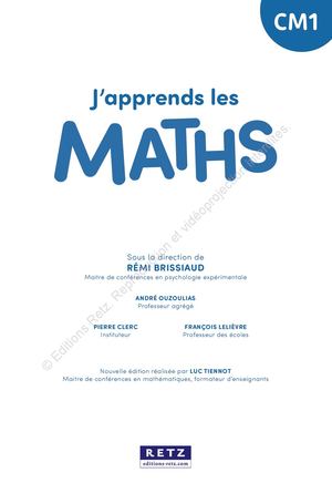 Fichier J'apprends les maths CM1 (programmes 2025)