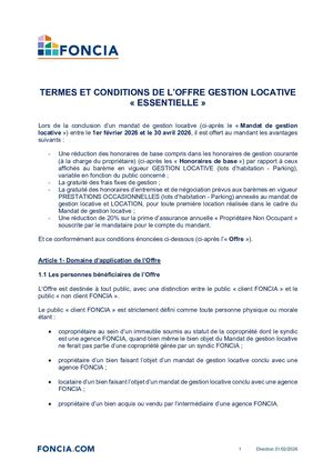 Termes Et Conditions Gestion Locative Essentielle 2026