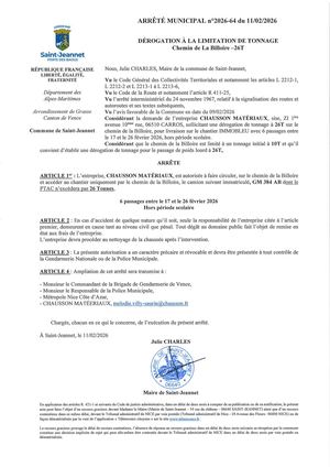 Am N°2026 64 Dt 26t Chem Billoire Chausson Matériaux