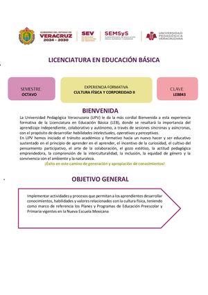 Cultura Física Y Corporeidad II 2026