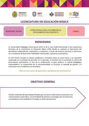 Estrategias Para Favorecer El Pensamiento Matemático 2026