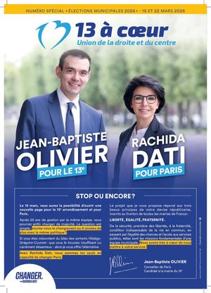 Projet de Jean-Baptiste Olivier et Rachida Dati pour le 13e
