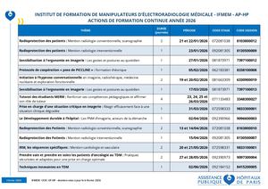 Calendrier De L'offre De Formation Continue 2026_IFMEM AP-HP Vf