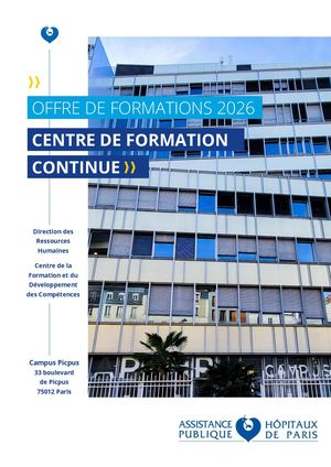 AP-HP_CENTRE DE FORMATION CONTINUE_Catalogue 2026 Vf