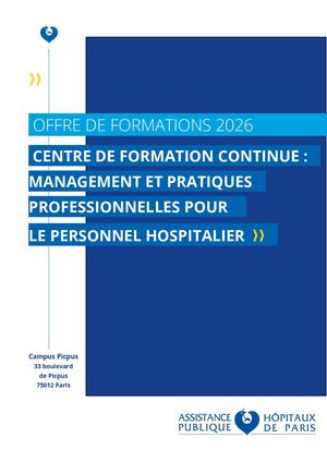 AP-HP_CFC Management et Pratiques Professionnelles pour le Personnel Hospitalier_Catalogue 2026 VF