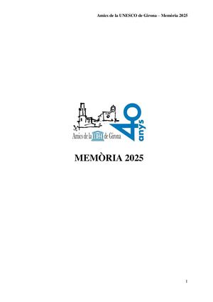 Memòria anual 2025