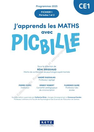 Fichier de l'élève en 2 volumes - J'apprends les maths avec Picbille CE1 - Programmes 2025