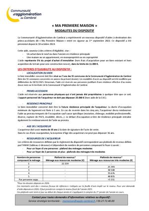 Modalités Du Dispositif Ma Première Maison 2026