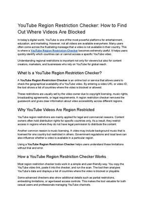 You Tube Region Restriction Checker How To Find Out Where Videos Are Blocked