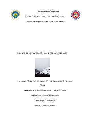 Informe Volcan Cotopaxi