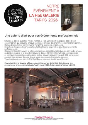 Votre événement à la Hab Galerie