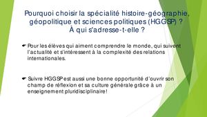 Présentations Spécialités