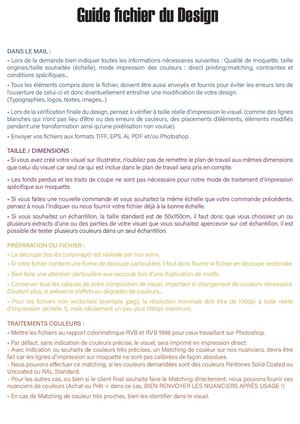 Tapis PVC avec Bordures Physiques - Guide Fichier Du Design V1 Neutre