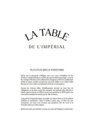 Carte LA TABLE FR
