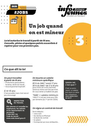 #JOBS : Un job quand on est mineur