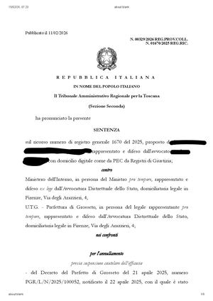 Avv Fabio Loscerbo Tar Firenze Conversione Permesso Di Soggiorno 11 Febbraio 2026