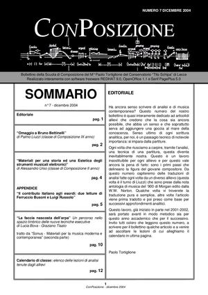 Con Posizione Numero 7 - Dicembre 2004