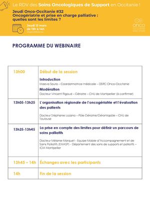 Programme Jo2 #32 Oncogériatrie Et Prise En Charge Palliative