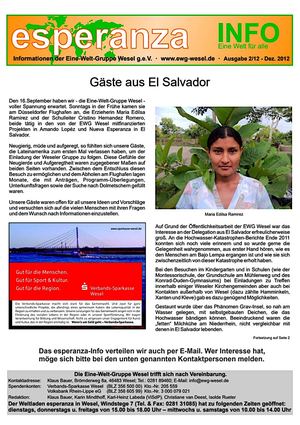 ESPERANZA-INFO Nr. 2/12 (Dezember 2012)