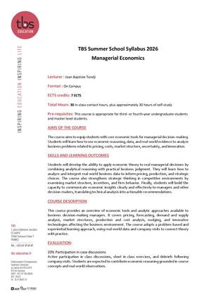 ISSP26 Managerial Economics