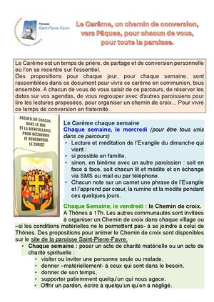 Le Carême en paroisse 2026