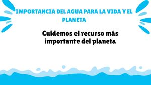Presentación Cuidado Del Agua Moderno Azul